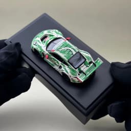New TOP LUX TL 1:64 Scale Porsche 911 GT3 R #77 Sketchy Green Dinosaur Alloy Car Model Miniature Diecast Collection Hobby Toys