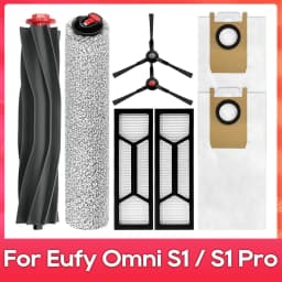 Fit For ( Eufy Omni S1 / S1 Pro / T2071 / T2080 ) Part Accessory Main Side Brush Mop Hepa Filter Dust Bag Replacement Kit
