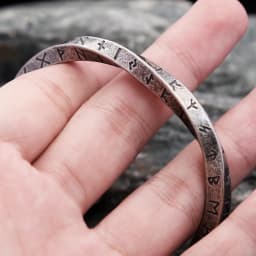 New Vintage 316L Stainless Steel Mobius Bangles For Men Fashion Nordic Vikings Letter Bracelets Party Jewelry Gifts Wholesale