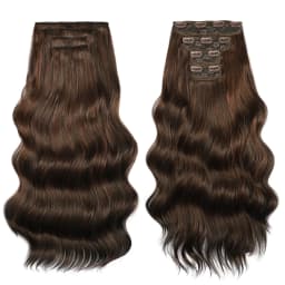 Bio Body Wave Clip In Hair Extensions 22 Inches 4 pcs/lot 220g Soft Natural Heat Resistant Fiber Clip In Synthetic Hair