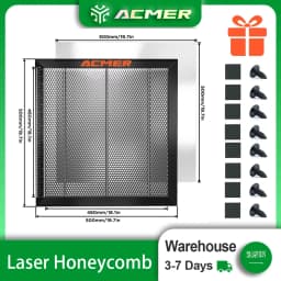 ACMER 500*500mm Honeycomb Panel Table Laser Engraving and Autting Machine Laser Honeycomb Panel Bed Cutting Table 300*300mm