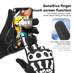 Full finger gloves, skeleton breathable and wear-resistant sports bicycle gloves, men's and women's skeleton gloves, anti slip g