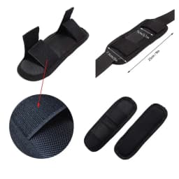 1pc Black Canvas Shoulder Strap Pad Cushion Non Slip Breathable Shoulder Bag Decompression Strap Detachable Laptop Bag Strap Mat