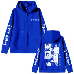 Anime Death Note Yagami Light Zipper Hoodie Men Women Clothing Casual Oversized Zip Up Jacket Men's Cartoon Manga Merch Hoodies