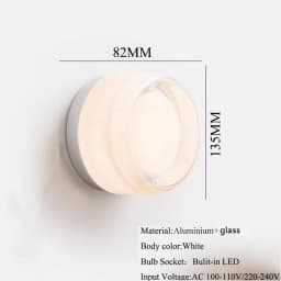 IWHD Glass Lampshade LED Wall Lamp Sconce 4 Colors Beside Bedroom Living Room Bathroom Mirror Stair Light Wandlamp Applique