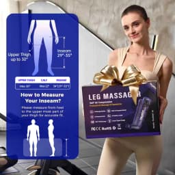 Leg Compression Massager for Circulation and Pain Relief,Air Compression Boots Sleeve for Fast Recovery,Cordless Leg Massager for Muscle Relaxation- for Athletes, Runners, Gym (Pair)