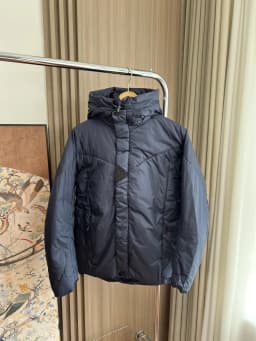 High-End Outdoor Couple Style Men's Cotton Jacket Warmth Windproof Hooded Casual Fashionable Urban Design Thickened Long Sleeve