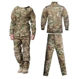 New Hot Durable and Wear-resistant Men's Camo ACU Uniform 2PC Set Training Wear Security Officer Uniforms