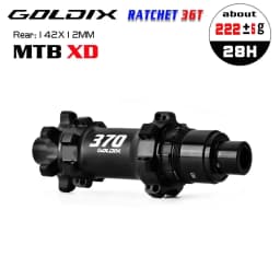 GOLDIX M370 Bicycle Hub 6-Bolt Disc Brake 28Hole Straight Pull Spoke Sealed Bearing 36T Ratchet HG/XD/MS Hub Type Standard/BOOST