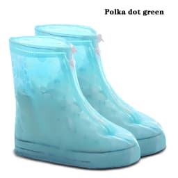 Rainy Waterproof Reusable Shoe Covers, Non-Slip Rain Boot Protectors with Zipper & Drawstring, Multi-Size for Men, Women & Kids