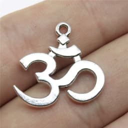 10pcs Charms Yoga Om Pendants Making DIY Handmade Tibetan Silver Color Vintage Antique Bronze Color Jewelry Making Finding