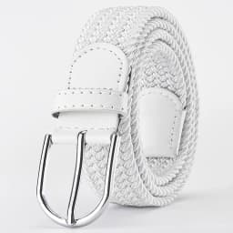 2024 New Design Very Popular Men Belt Beige White Luxury Woven Stretch Casual Alloy Buckle Needle Elastic Women Canvas 105cm