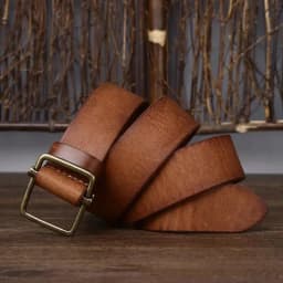 100% Genuine Leather  3.8 Wide Pure Cowhide  for Men's High Quality Jeans No Drilling Smooth Buckle Belts  Waistband Male Fashio