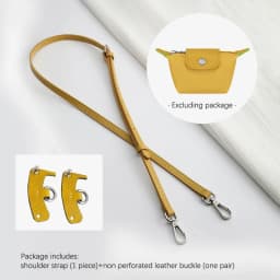 1set Bag Leather Strap For Longchamp Universite Mini Bag Shoulder Strap New Gray Mini Bag Punch-free Modification Accessory