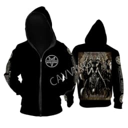 New Fashion Printed DIMMU BORGIR Loose Metal Rock Zipper Hoodies Gothic Top Harajuku Cotton Unisex Clothing V2