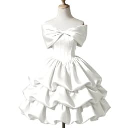 Butterfly Tie Solid Color One Shoulder Birthday Party Host Daily Cute Sweet Cake Fluffy Skirt Dress Formal Dress Customized