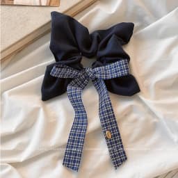 Korean Vintage Square Plaid Bow Ribbon Scrunchie For Women Girls Sweet Hair Ornament Hair Band Hair Tie Fashion Hair Accessories