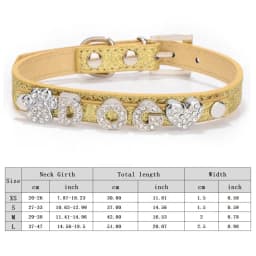 Custom Cat Dog Collar Personalized Rhinestone Puppy Collars Adjustable Letter Crown Charm Name Dog Necklace Chihuahua Id Collar
