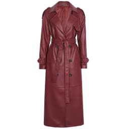 YOLOAgain Double Breasted Suede Jacket Coat Women Real Leather Trench Coat