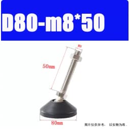 1Pcs M8 M10 M12 M16 M20 M24 304 Stainless Steel Nylon Universal Foot Cup Adjustable Support Feet D40-D100 Rotatable Foot Pad