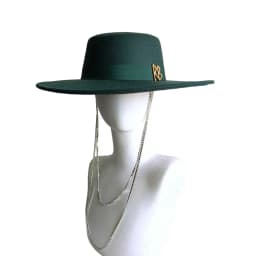 Canotier Hat Flat Top Fedora Women's Autumn and Winter Vacation Diamond Striped Sun Hat Women's Fedora sombreros para mujer