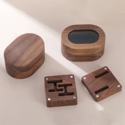 My Shape Wooden Box for Brooch Cufflinks Earrings Jewelry Gift Box Jewelry Packaging Box for Ceremony Wedding Proposal Ring New