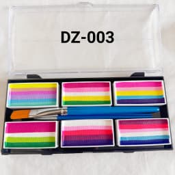 2 in 1 Professional Face Paint 12 Rainbow Kit Water Activated Eyeliner Body Art Pressing Face Painting Palette