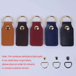 Hand Sewn Genuine Leather DIY Square Head Bag Pieces Replacement Strap Connectors Bag Buckle Accessories