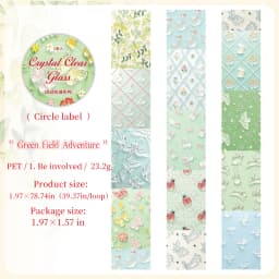 Journal GO 5cmx2m Crystal Cute Sticker Journaling Tape for Card Craft Decoration Scrapbook diy Masking Tape Stationery