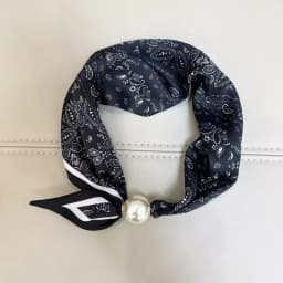 Luxury Elegant Chic Lazy Scarf Lightweight Convenient Magnetic Buckle Scarf Pearl Tail Artistic Accessory Neck Wrap Scarves