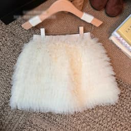 Korean Style Pure Color Heavy Work Layered Mesh Cake Skirt Women's Autumn Winter Small Audience Half Skirt Anti Aging Hot Gir...