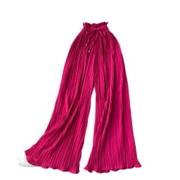 Women Long Pants Wide Leg Pant Solid Loose Y2k Casual Lace Up Tight High Waist Capris Regular Pleated Trousers Summer 2026
