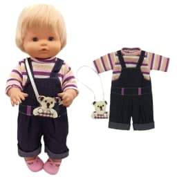 40cm Bebe Doll Clothes for 16-inch Nenuco Winter Plush Suit Ropa Y Su Hermanita Doll Rompers Accessories