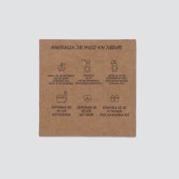 50PCS 9 Languages 6.5x6.5cm Square White Brown Care Instructions Custom Insert Card For Jewelry DIY Packaging Supplies Wholesale