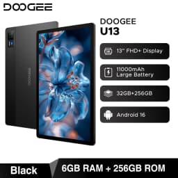 DOOGEE U13 Tablet Android 16 PC Gemini AI 13'' FHD+ Screen 32GB RAM 256GB 11000mAh Large Battery 7.5mm Ultra-thin Smart Pad