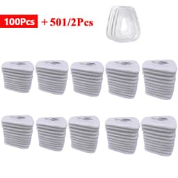 5N11 Cotton Filter Paper 501 Cover For 3M 6001/6200/6800 Gas Mask Spraying Painting Chemical Respirator Dust Proof Accessories