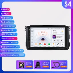 Hizpo AI Voice Wireless CarPlay Android Auto Radio For Smart Fortwo 451 2005 - 2010 4G BT Car Multimedia GPS 2din Autoradio 7862