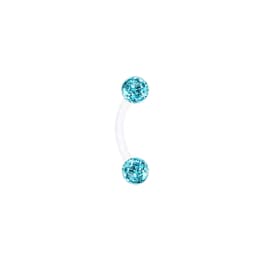 Coated Crystal Silicone 16g 1.2mm Eyebrow Ring Flexible Bioflex 6/8/10/12mm Bar Monroe Lip Curved Barbell Piercing