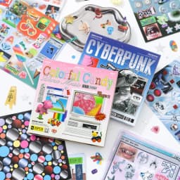 Cyberpunk Theme Die-Cut Stickers Book Electronic Retro Decorative Stickers for DIY Diary Scrapbook Stationery Phone Case