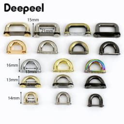 5/10Pcs Deepeel Metal Arch Bridge Bag Side Clip Buckle D Ring Screw Hook Handbag Strap Handle Connect Clasp Bags Accessories
