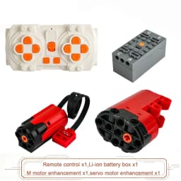 MOC Blue-tooth APP Remote Control Set - Rechargeable Battery Box Motor Set Speed Controller for PF Building Block Modifications