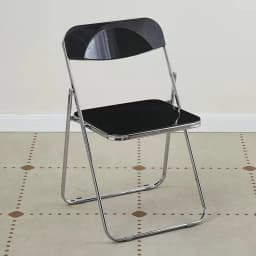 Modern Simple Acrylic Transparent Folding Chair Portable Dining Leisure Chair for Home Living Room Balcony