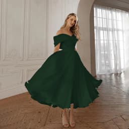 Off Shoulder Midi Wedding Dresses A-Line Ankle Length Ivory Bridal Shower Party Gowns Customized свадебное платье
