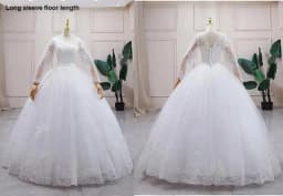 Best Selling 2024 Long Sleeve V Neck Lace Wedding Dress 2026 Vintage Bride Bridal Ball Gown Modest Wedding Dresses Customized