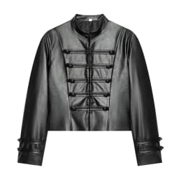 Guobioziy 2026 Fall New Women's Short Jacket with Stand Collar Long Sleeves Button Decoration Street-Style Slim Fit Coat