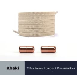 18 Colors Free to Match Elastic Shoelaces Lock Lazy Laces Flat Multi Color Options No Tie Shoelace Round Capsule Metal