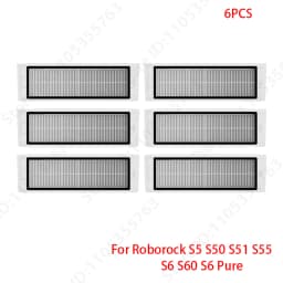 For Roborock S5 S50 S51 S55 S6 S60 S6 Pure Vacuum Cleaner Accessories HEPA Filter Mop Cloth Side Main Brush Spare Parts