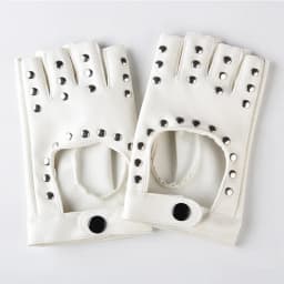 Women Punk Fingerless Dance Gloves with Studs Black PU Leather Rivets Cosplay Performance Dance Gloves Sexy Cool Riding Gloves