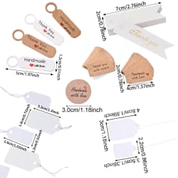 Kraft Paper Tags With Strings Handmade With Hang Garment Tags For Jewelry Crafts Price Candy/Gift/Cookies Display Label Card