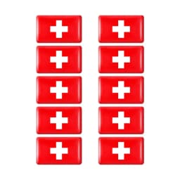10pcs Epoxy Sweden Flags Sticker Car Interior Decoration Decal for VOLVO S40 S60 S80 S90 XC40 XC60 XC70 XC90 V40 V60 V70 Badge